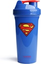 Smartshake Lite正義リーグスーパーマンプロテインシェーカーボトル800ml - BPA無料耐摩耗性ジムプロテインシェイクボトルプロテインパウダーDCコミックブルーウォーターボトルスーパーマンギフト