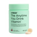 H-PROOF あなたはビタミンを飲むとき、いつでも, 肝臓の健康 & 電解液と免疫サポート, ミルクアザミ, ビタミンB & C - 40 咀嚼可能なタブレット (20 人前), ビーガン, ブラックチェリー