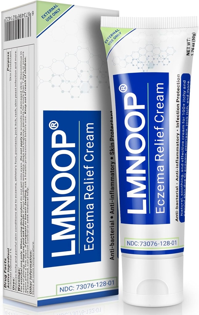 Eczema Cream, Maximum Strength Treatment Ointment for Rash, Psoriasis, Dermatitis, Urticaria, Jock Itch, Fungal Infection, Anti-Itch, Relief for Sensitive, Irritated Skin 1.76oz