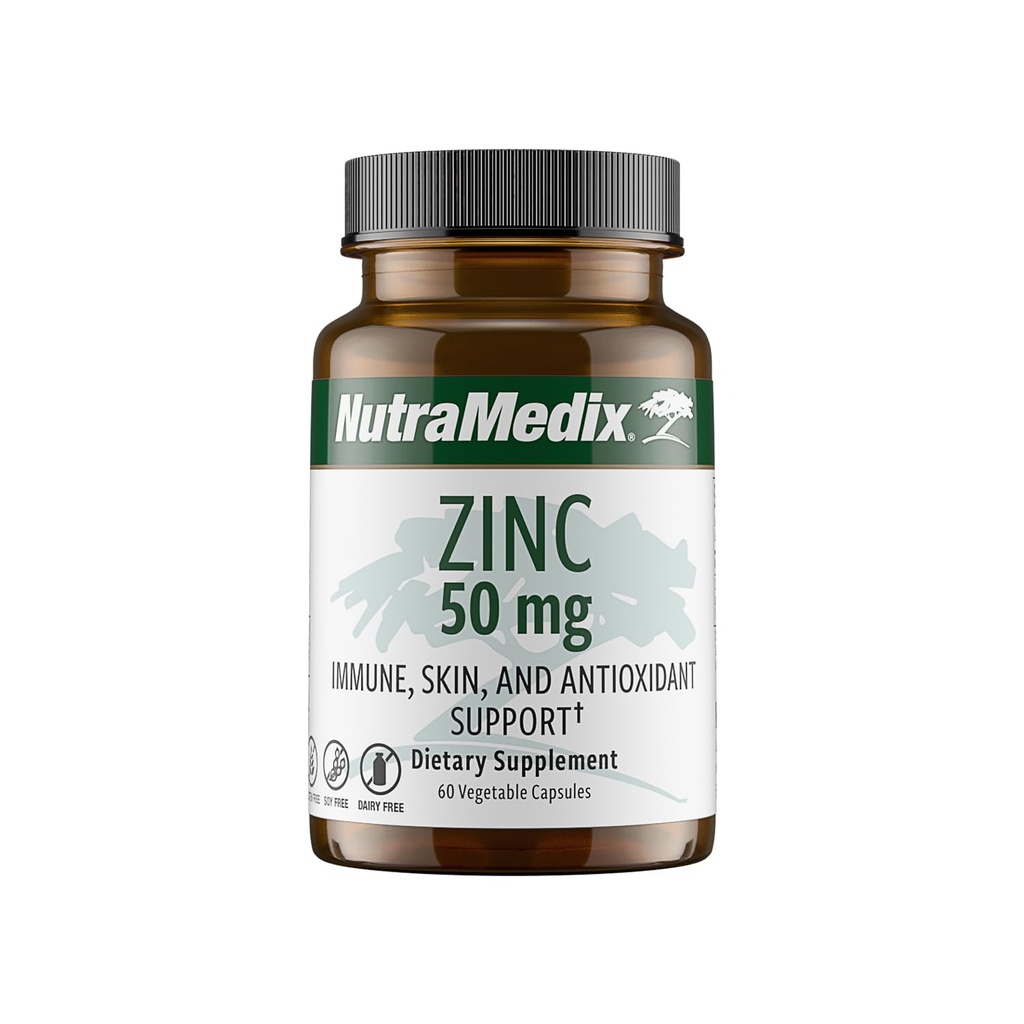 NutraMedix亜鉛50mg - 健康な免疫の防衛、皮膚の健康および酸化防止サポートのためのサプリメント - 免疫の健康のための亜鉛を消化しやすい(60カプセル)