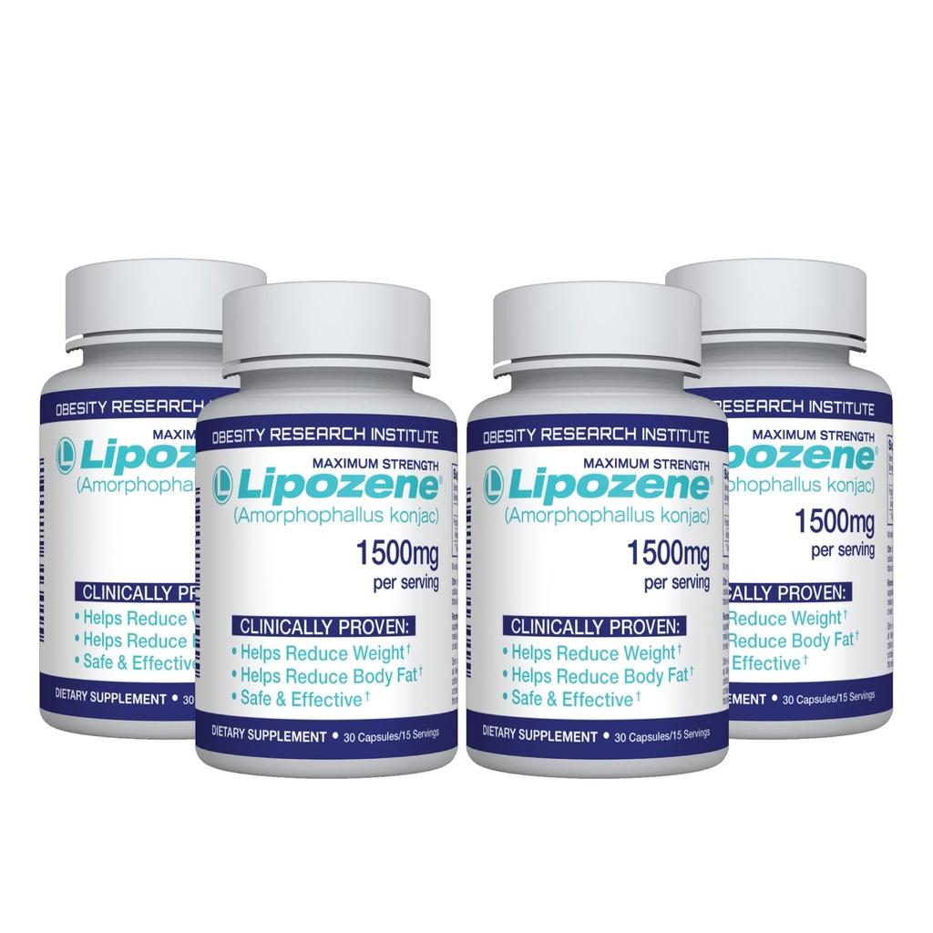 Lipozeneの食事療法の丸薬-減量の補足-それぞれ30カプセルの4本のびん、合計120のカプセル!