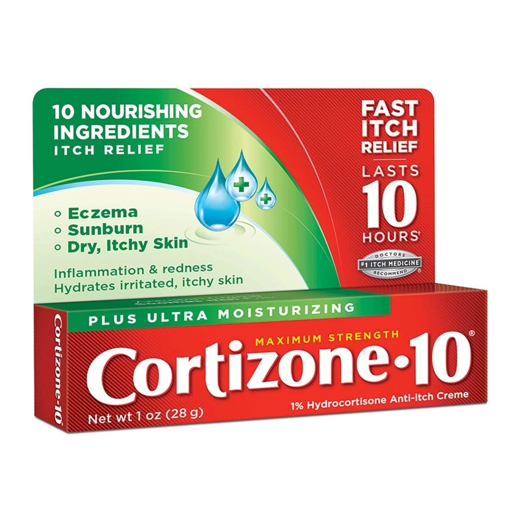 Cortizone-10 の抗イッチのクリームは保湿剤、最高の強さ、1 oz を癒します。