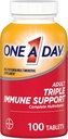 One A Day Adult Triple Immune Support* Complete Multivitamin, Supplement with Vitamins C, Vitamin D, & Zinc, 100 Count