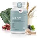 ヒューストン酵素トリエンザ - グルテン、カゼイン、大豆、タンパク質、炭水化物、脂肪&ポリフェノールの消化酵素サプリメント - 女性&男性用消化酵素(180ケブル錠)