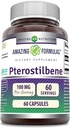 アメイジングフォーミュラ Pterostilbene サプリメント | 100 Mg / サービング | 60カプセル | 非GMO | グルテンフリー | アメリカ製