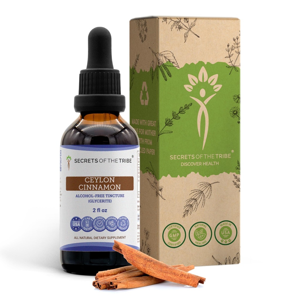 Tribe Ceylon Cinnamon Tinctureアルコールフリー液体エキス、Ceylon Cinnamon(Cinnamo Verum)ドライバーク(2FL OZ)の秘密