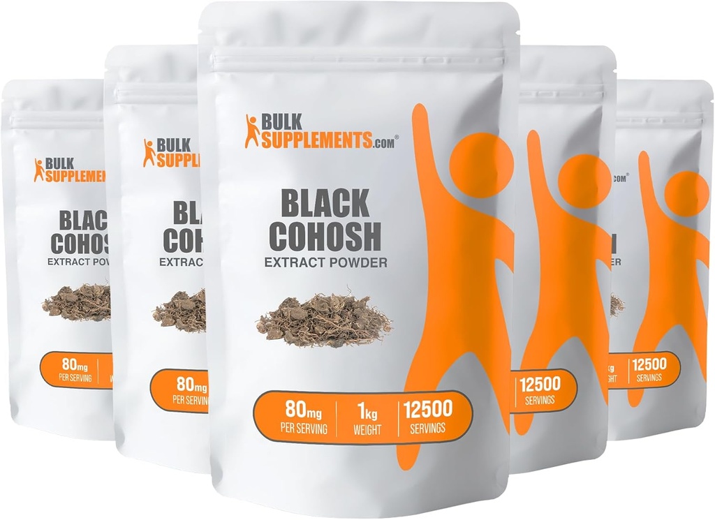 BulkSupplements.comブラックコホッシュエキスパウダー - メンロポーズのサポートのためのブラックコホッシュ - ブラックコホッシュルートエキス - メラニンサプリメント - ブラックコホッシュハーブサプリメント(5キログラム - 11ポンド)