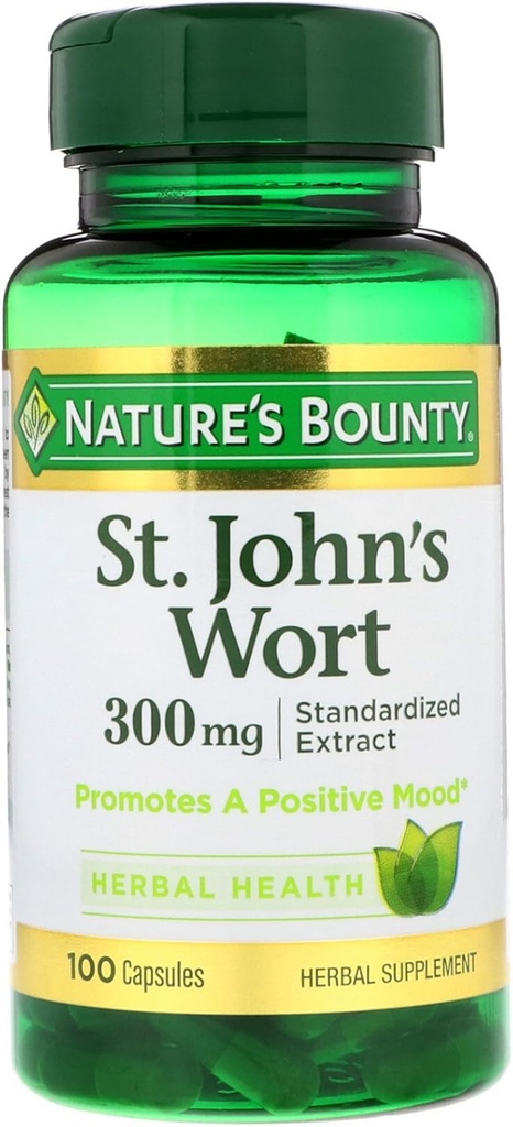 Nature's Bounty St. John's Wort, 300mg, 100カプセル