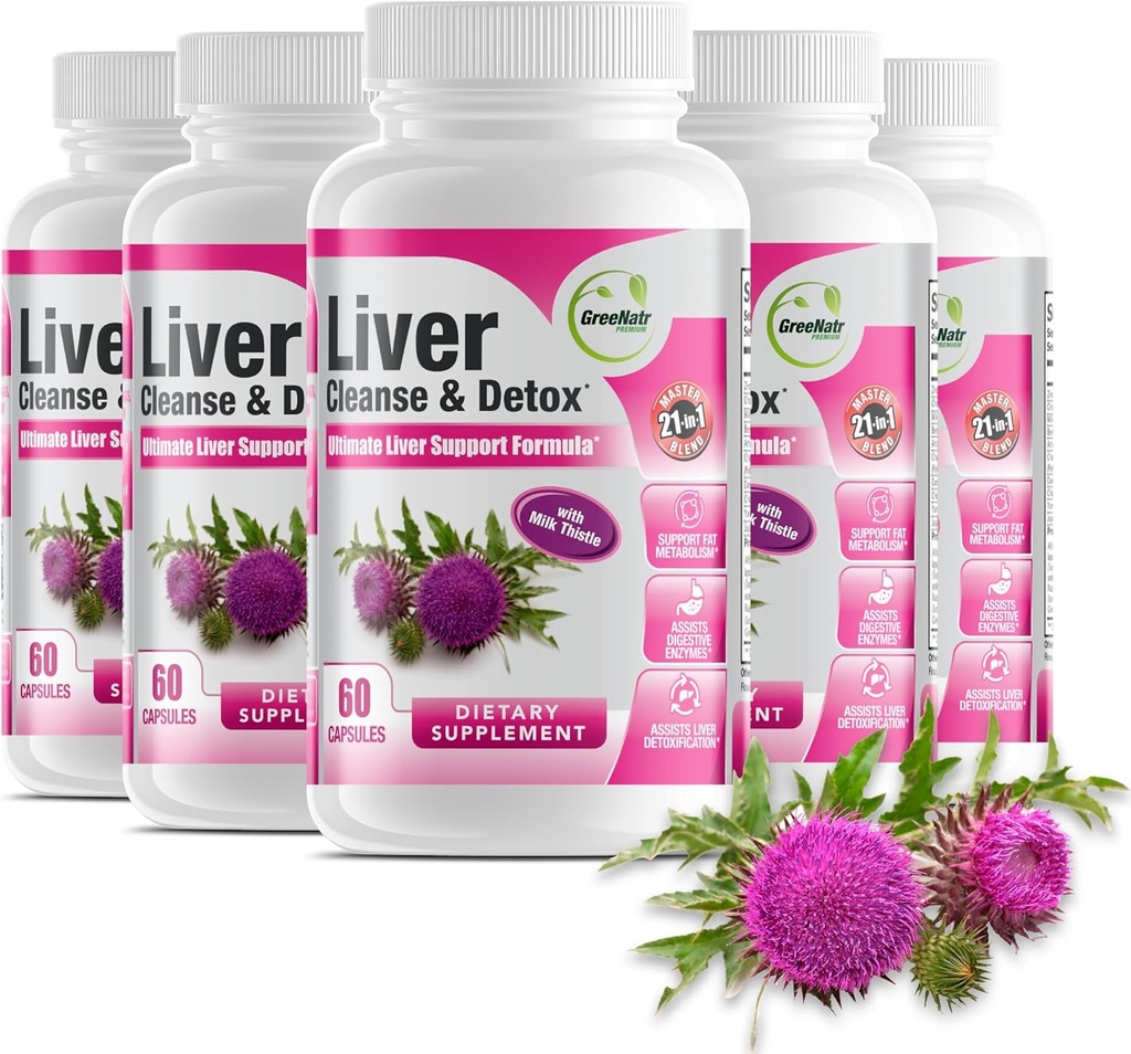 GreeNatrの肝臓の洗剤の解毒及び修理方式–ミルクのこの薬、Berberine、ジンジャー、ビートの根、Dandelionの根、アーティチョークのエキス、および最適の肝臓の健康サポートのためのChanca Piedra(6のびん)
