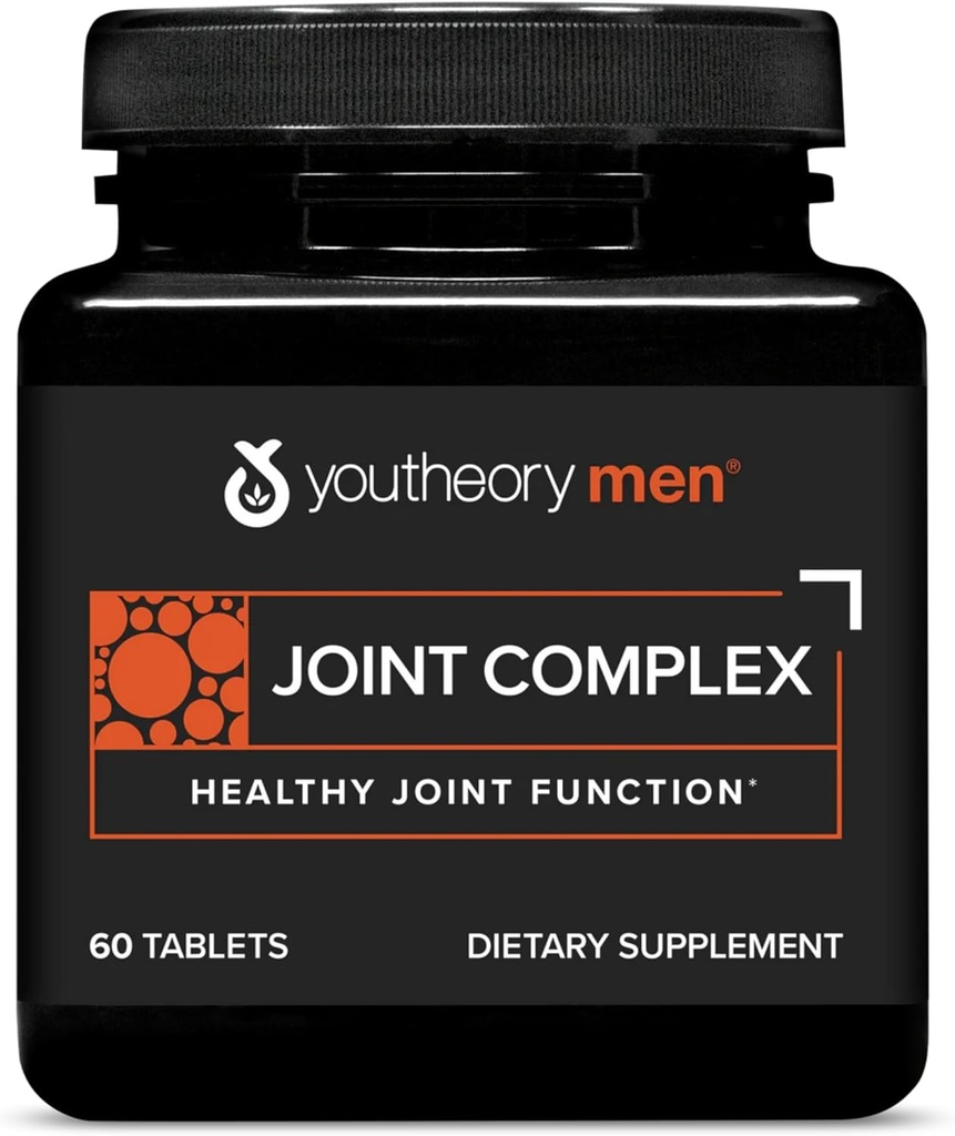 Youtheory Joint Complex for Men – with Boswellia, Ginger, Turmeric, & UC-II Collagen, 60 Tablets