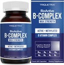 BioActive Vitamin B Complex - Blood Stream Ready, Methylated B Complex - Featuring Methylfolate, 3 BioActive Forms of B12, BenfoPure® B1 & Pantesin® B5 - 12 B Vitamins in Clinical Doses - 60 Servings