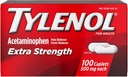 TYLENOLの余分強さの痛みのReliever及びファーバーの減力剤500のmgのカプレット2の100のeaのパック