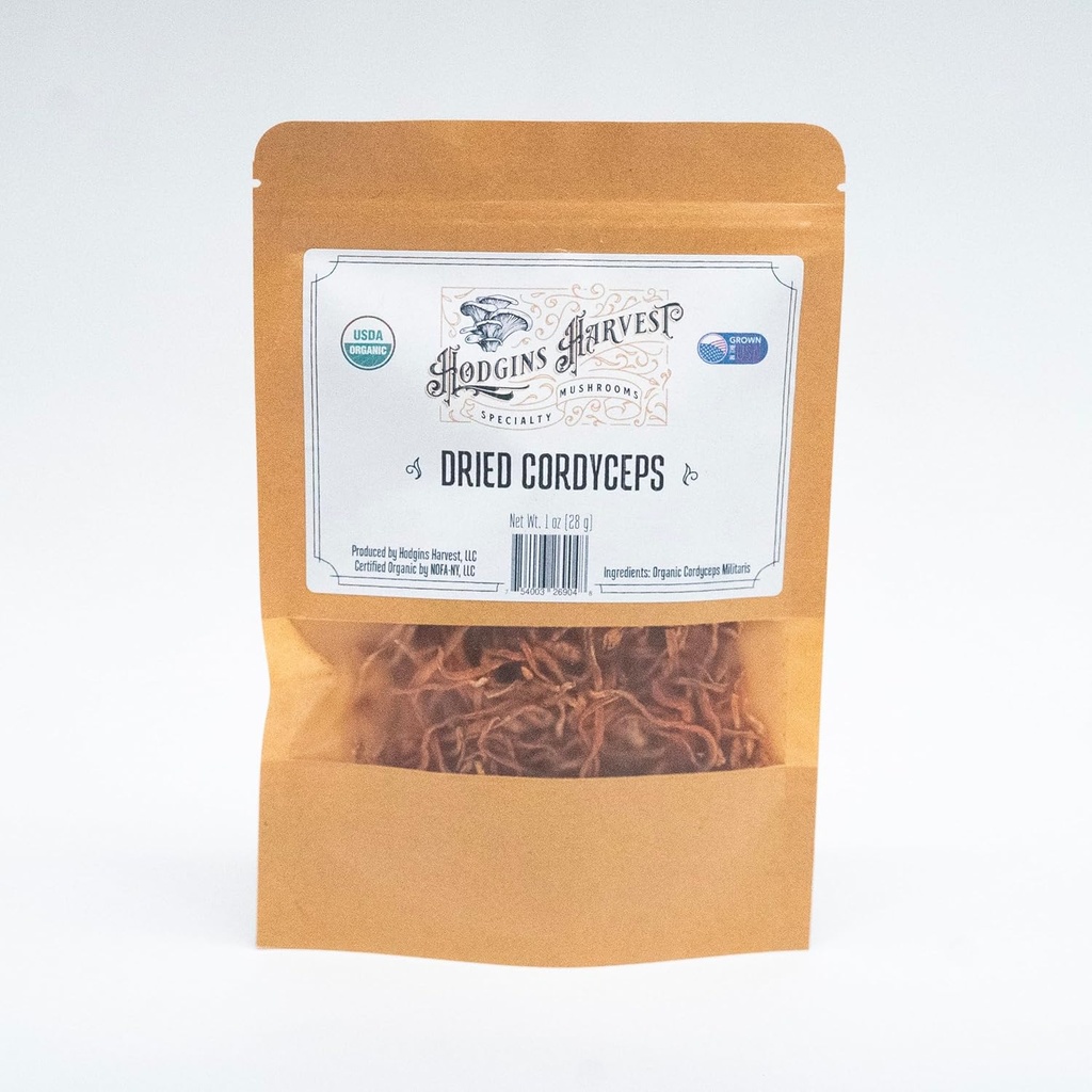 USA-Grown, Certified Organic Dried Cordyceps
