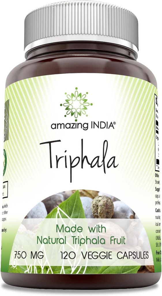 アメイジング・インド・トリップハラ(ナチュラル・トリップハラ・フルーツ) サプリメント | サービングごとの750 Mg | 120 Veggie Capsule | Non-GMO | グルテンフリー