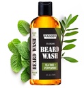 Leven Rose Beard Wash シャンプー バイ Ranger Grooming Co, 硫酸塩 無料 ナチュラル ベアード クリーナー & コンディショナー のために 男性, ティーツリー & 成長のためのペパーミント & 増粘, パラベン 無料 4 oz