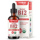 LIQUIDHEALTH USDAオーガニックメチルビタミンB12メチルコバラミン液体は、タルトチェリージュース - ブーストエナジー、免疫サポート、メモリ&濃度を向上 - アメリカメイド、ビーガン、非GMO(2オンス)