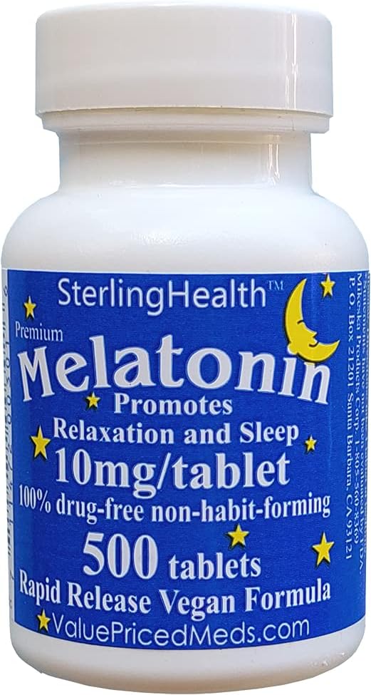 Melatonin 500の計算10mgの速い分解のビーガンの極度の強さ