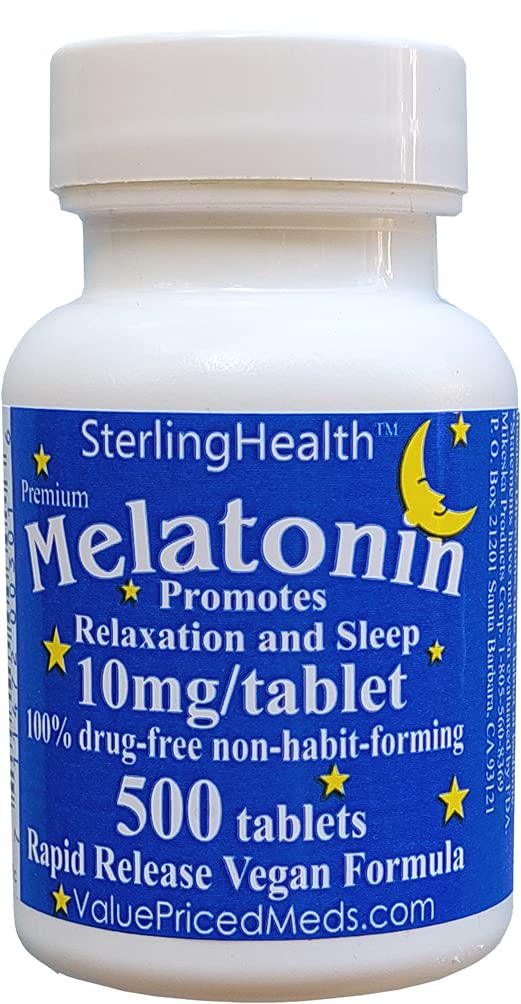Melatonin 500の計算10mgの速い分解のビーガンの極度の強さ