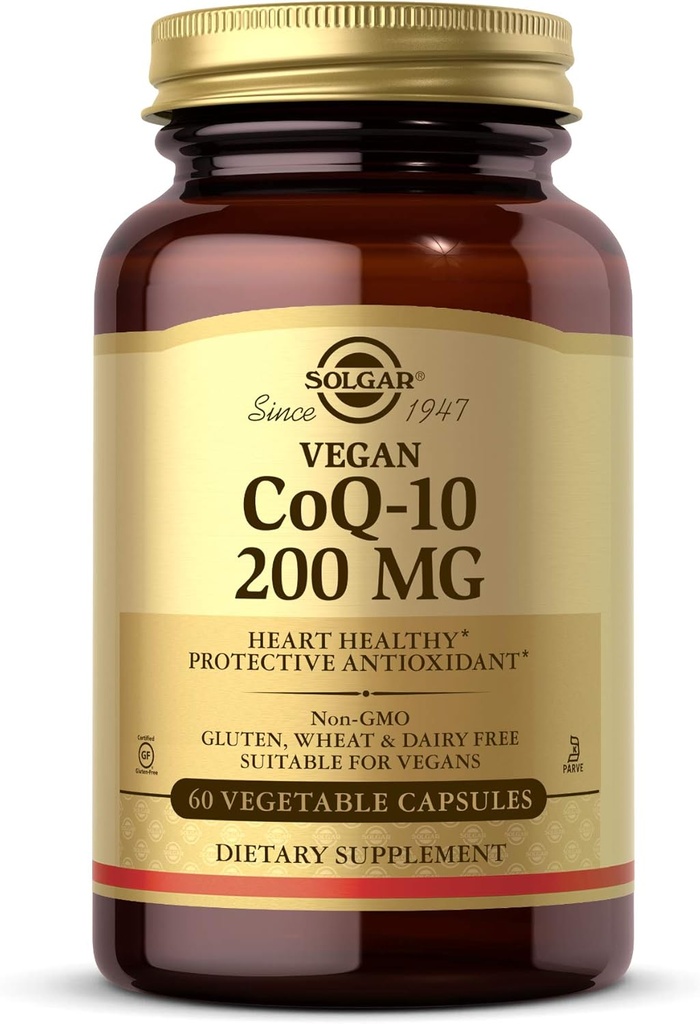 ソルガーベジタリアンコク10 200 mg, 60 野菜カプセル - 心臓ヘルシー, 保護抗酸化剤 - Coenzyme Q10 (CoQ-10) サプリメント - ビーガン, グルテンフリーグルテン, 乳製品フリー, コーシャ - 60 サービング