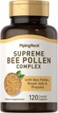 Piping Rock Bee Pollen with Royal Jelly and Propolis | 120 Caplets | Complex Supplement for Women and Men | Non-GMO, Gluten Free