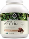 PlantFusion完全ビーガンプロテインパウダー - BCAAs、消化酵素とエンドウ豆タンパク質 - Keto、グルテンフリー、大豆フリー、非酪農場、砂糖、非GMO - リッチチョコレート5ポンド