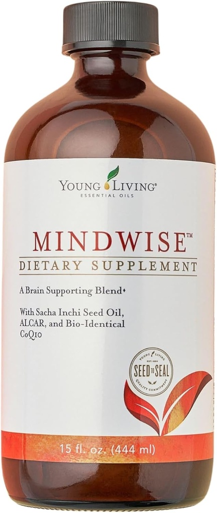 ヤングリビング - MindWise 15oz | ダイエットサプリメント | 体を補充することにより、認知サポートと心の健康のためのエッセンシャルオイル | ビタミンD3、CoQ10、ALCR、GPCでブースト