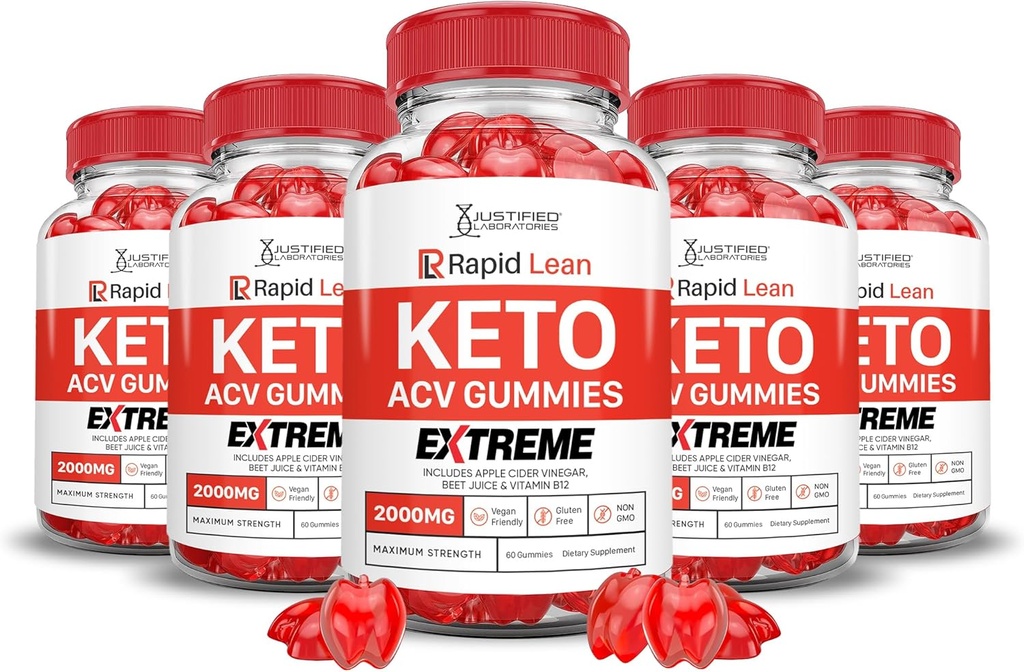 (5つのパック)急速なLean Keto ACVのガミーの極端2000MGの急速なLean Ketoのガミー Apple Cider VinegarはPomegranateのビート ジュースの粉B12のビーガン非GMO 300のガミーと方式しました