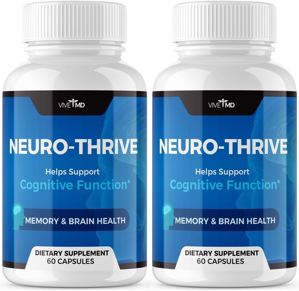VIVE MD Neuro Thrive Brainサプリメント - 公式フォーミュラ - Neuro Thrive PQQQ、NeuroがGinkgo Bilobaエキス、シベリアGinsengエキス(2パック)で余分な強度のために繁栄
