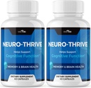 VIVE MD Neuro Thrive Brainサプリメント - 公式フォーミュラ - Neuro Thrive PQQQ、NeuroがGinkgo Bilobaエキス、シベリアGinsengエキス(2パック)で余分な強度のために繁栄