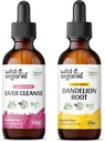 ワイルド&オーガニックライバークレンジングTincture 2 fl oz & Dandelion Root Tincture 2 fl oz