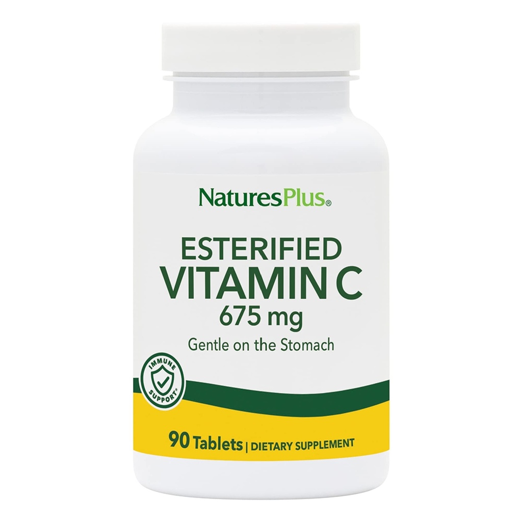 NaturesPlus エステルビタミン C - 675 mg、90 錠 - ベジタリアン、グルテンフリー - 90 サービング