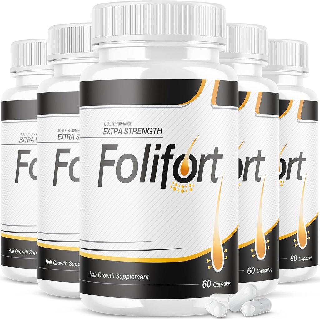 IDEAL PERFORMANCE (5 パック) Folifort 毛の成長の丸薬 不快な強さ ビタミン レビュー Suppliment (300 カプセル)