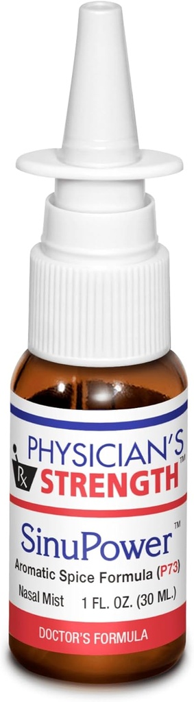 Physician's Strength SinuPower Mist - 1 fl oz - Supports Healthy Nasal Membranes & Sinuses - with P73 Oregano - Non-Addictive