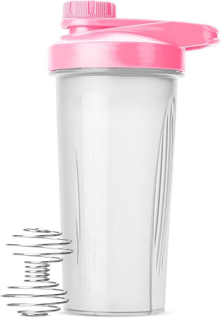 ペンシェーカーボトル - 28 oz、ウィスクボール付きピンクプロテインミキサーボトル、タンパク質シェイクス用のシェーカーボトル