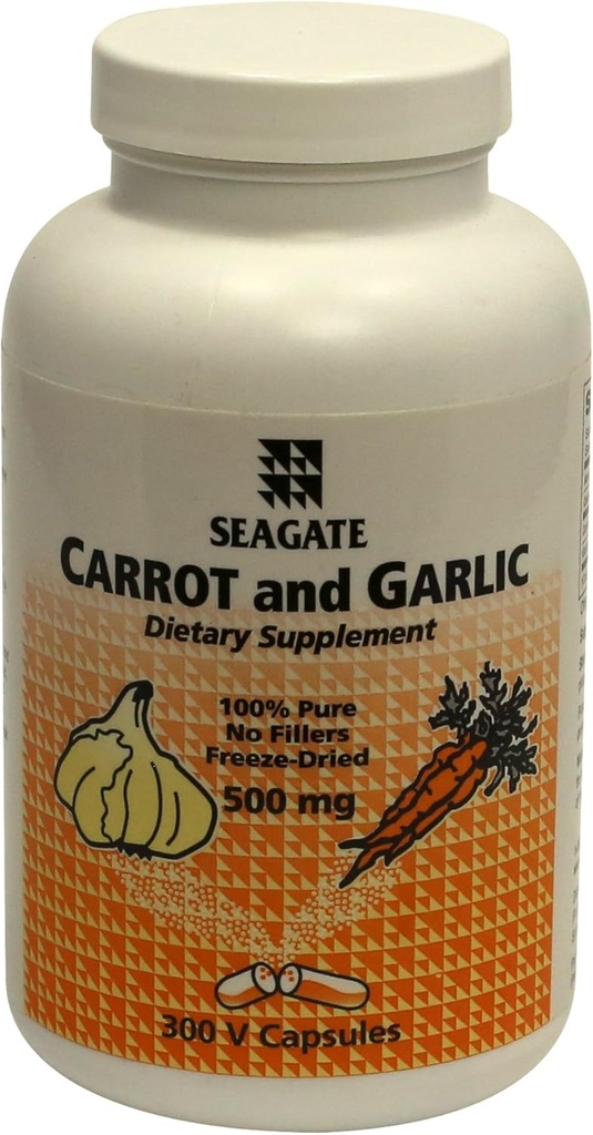 Seagate Products Carrot and Garlic 500mg 300 Capsules