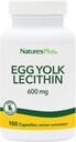 NaturesPlus卵黄レシチン - 600mg、180カプセル - 大豆フリー、グルテンフリー - 90サービング