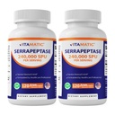 Vitamatic Serrapeptase 240,000 SPUのサービング、120の遅れはカプセルを解放しました - Enteric上塗を施してある-米国で作られた非GMO- (パッケージ 2))