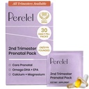 Perelel 2nd Trimester Prenatal Pack、マグネシウム、オメガ3、鉄&カルシウム、セカンドトリメスターウェルネス、大豆&グルテンフリー、非GMO、30デイリーピルパックのための栄養サポート