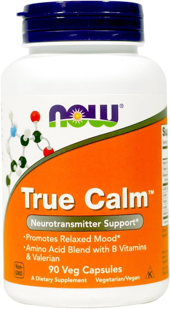 Now Foods True Calm Amino Relaxer 90 Veg Capsules 2 Pack