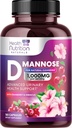 D-Mannoseサプリメント 1,350mg - クランベリー、ハイビスカス&タンポ - ファーストアクティビティ、女性と男性のための自然な尿路面電車と膀胱のサポート - フラッシュ&クレンジング不純物 - 非GMO、ビーガン - 180カプセル