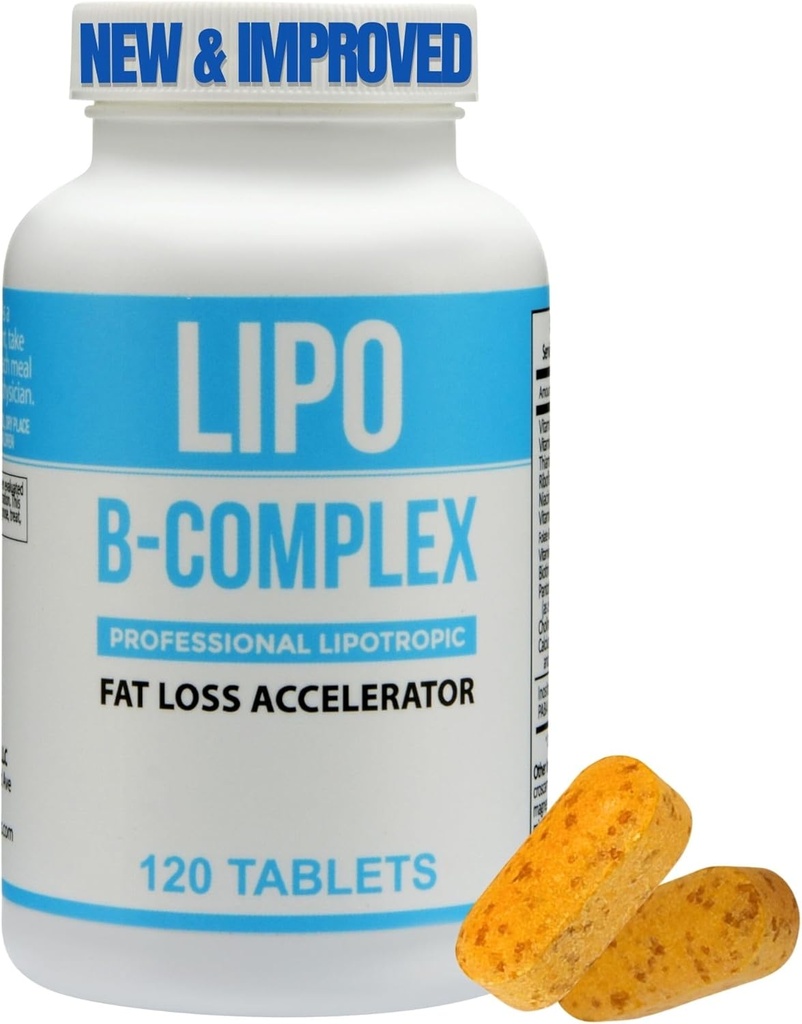 Lipo BC, Lipo B-Complex 120 Tablets - Improved, Same Trusted Lipo BC Formulation Minus The Harsh Coating Ingredients - Cleaner Ingredients for Optimal Results. Legere Pharmaceuticals