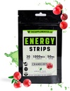 エネルギー ストリップ - 50 Mg の Caffiene - 速い吸収物 100% すべての自然な方式-クランベリー味- 30 のストリップ-