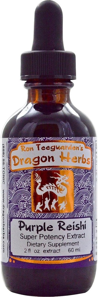 ドラゴンハーブ - パープル Reishi Drops - 2 Fl oz