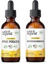 ワイルド&オーガニックパインポーレンチンチャー2 fl oz & アシュワガンダ チンキ 2 fl oz