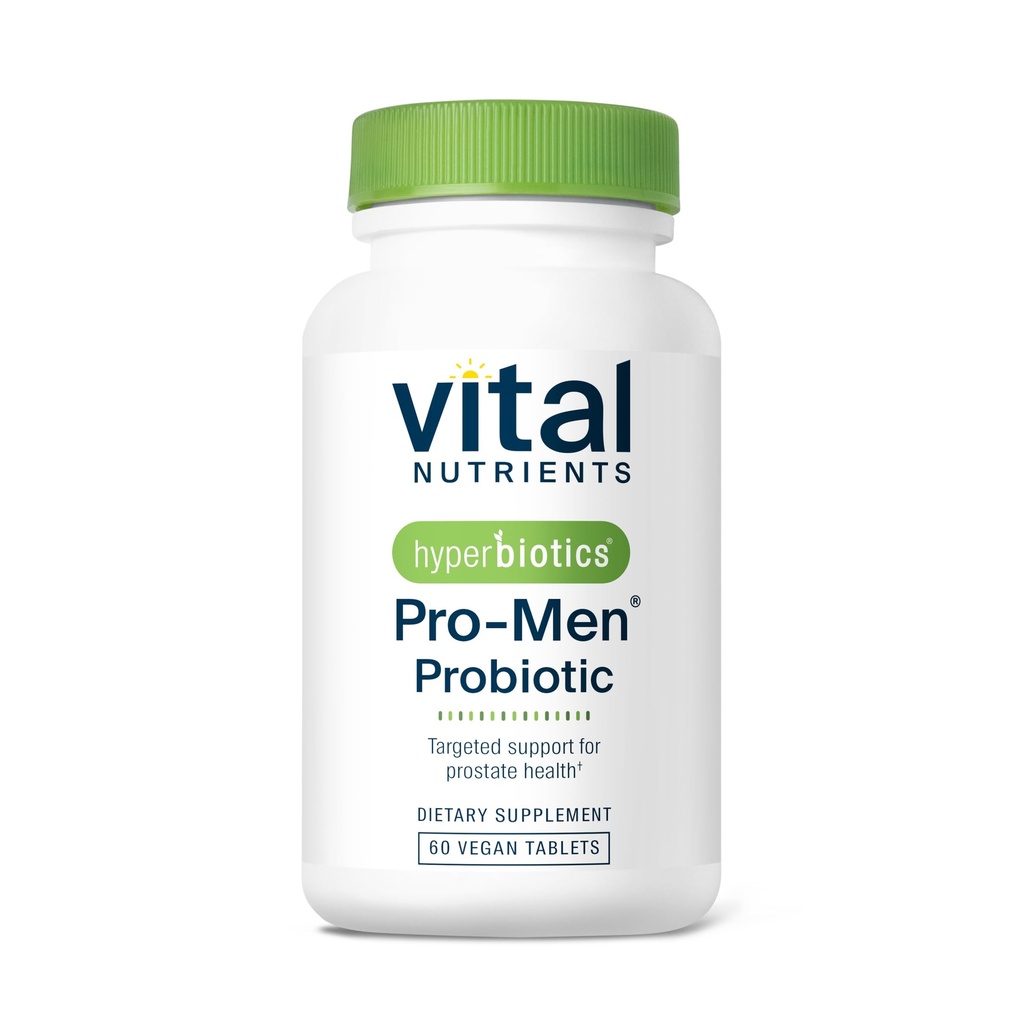 Hyperbiotics Vital Nutrients Pro Men Probiotics | ヴィーガン・アドバンスト・プロバイオティクス・フォー・メン | 臨床的に前立腺の健康、消化バランス、腸の健康のために勉強* | グルテン、酪農場、大豆フリー | 60錠