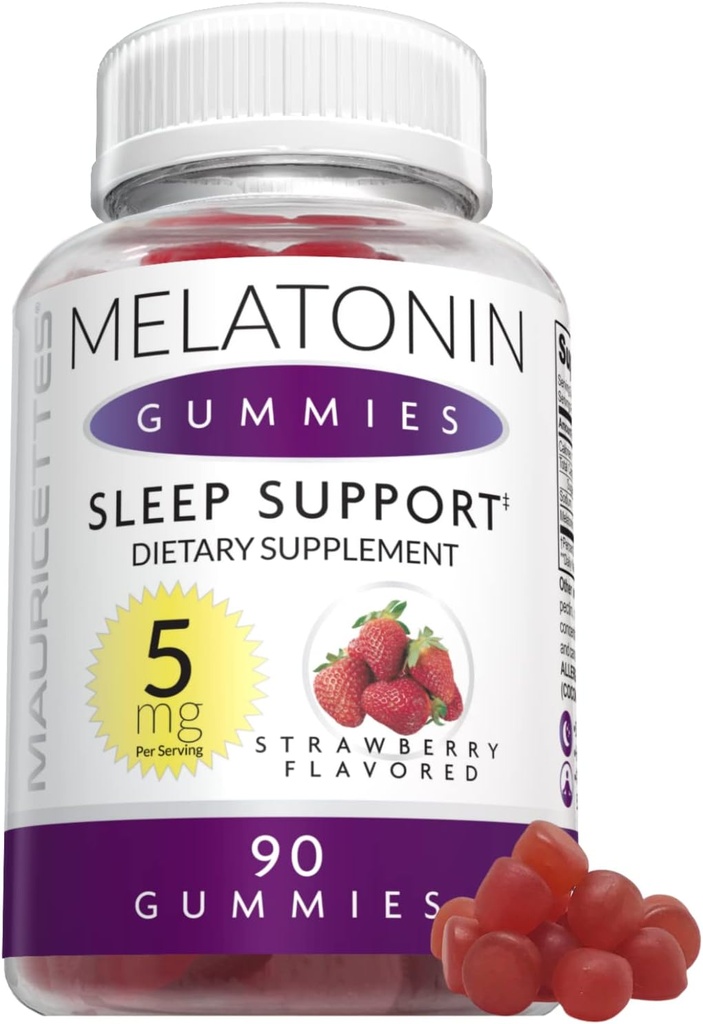 子供と大人のためのメラトニンガミー - 5mgの睡眠サポートエイドより良い眠り品質、グレート・タスティング、子供のための理想的な、ティーン、大人90 5mgのガミーの