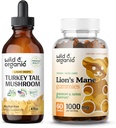 ワイルド&オーガニックトルコテールTincture 4 fl oz & Lion's Mane Gummies