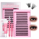 Beetles Lash Clusters Kit Love Expressing 60D 80D 9-18mm Eyelash Clusters Kit 280pcs Individual Lash Extension D Curl 3D Fluffy False Eyelash Extension DIY K009