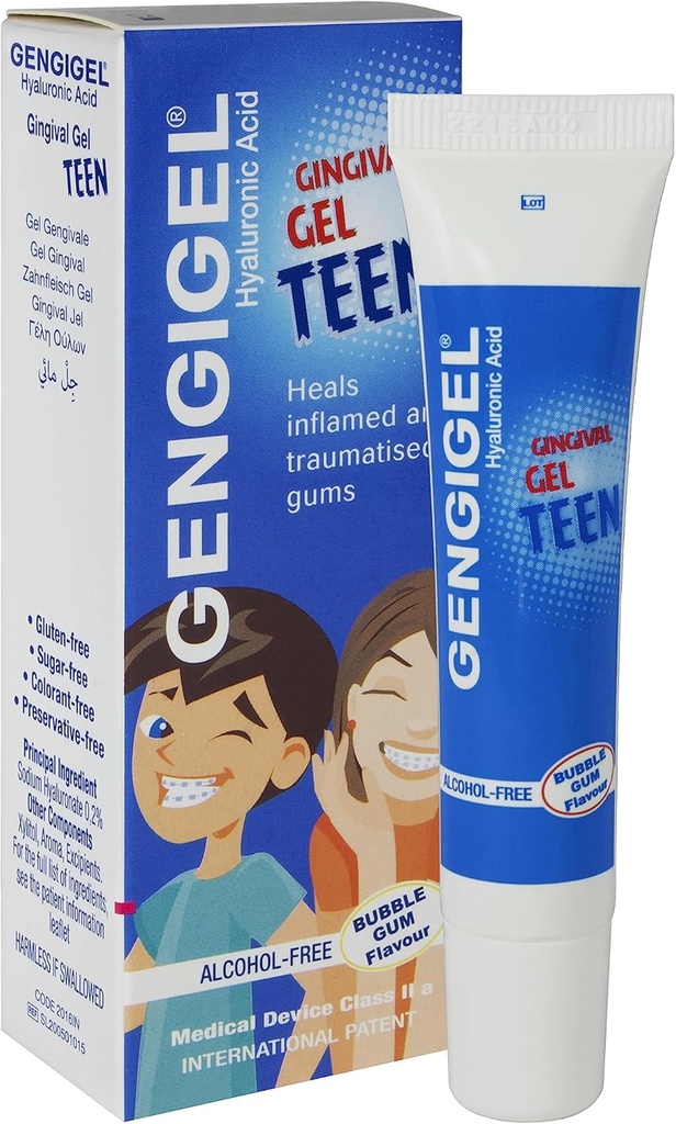 GengigelティーンHyaluronic酸経口ゲルの口&ガムの不快感(15ml), 痛みの刺激, 自然治癒を促進 & 繊細な経口ティッシュを保護します, パラベンやSLSはありません, ビーガン&コーシャ
