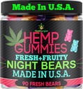 Hemp Gummies for Sleep-High Potency Calm Relaxation NightTime, Peace and Relaxation, フルーティー・ガミー・ベア・エディブルズ, 良い気分, 残りのベッドタイム・ナチュラル・ヘンプ・オイル・オメガ・メイド・イン・アメリカ